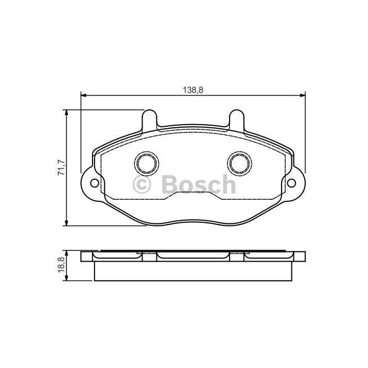 Ön Fren Balatası Ford Transit T15 Tourneo (1991-2000) - Bosch 0986495112