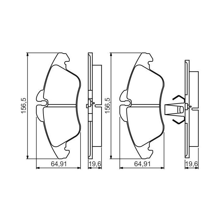 Ön Fren Balatası Mercedes W638 Sprinter VW LT 28-35-46 (1996-2003) - BOSCH 0986495245