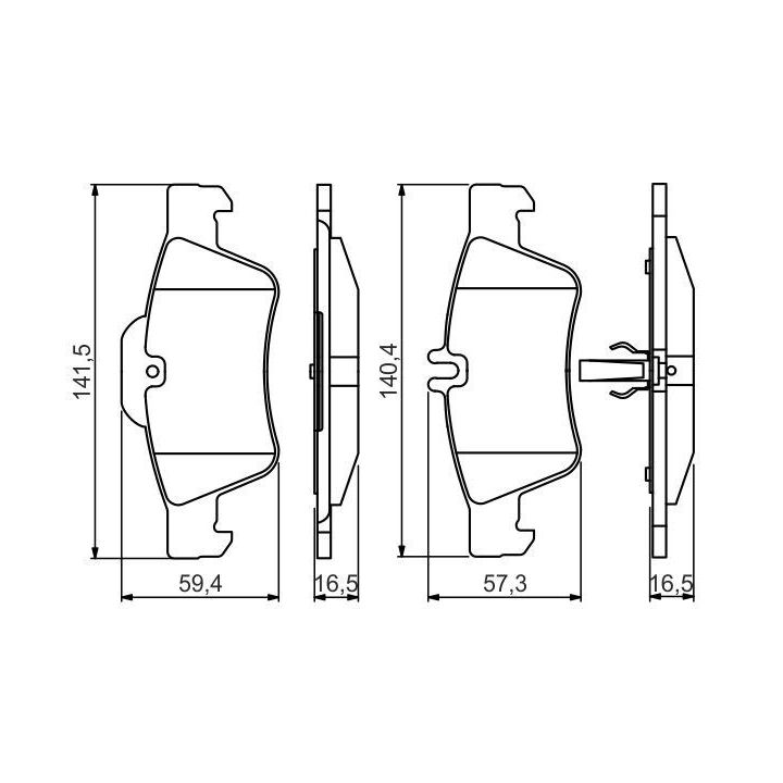 Arka Fren Balatası Mercedes W211 W212 W221 Honda Accord (2002-) - BOSCH 0986495248