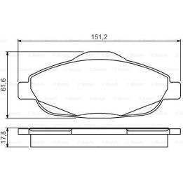 Ön Fren Balatası Peugeot 308 3008 İçin (2007-) - Bosch 0986495266