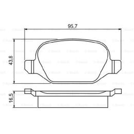 Arka Fren Balatası Fiat Linea Ve Alfa Romeo 147 156 İçin (2001-) - Bosch 0986495291
