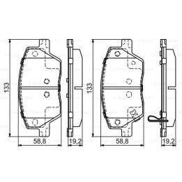 Ön Fren Balatası Fiat Egea 1.3 1.4 1.6 Multijet (2015-) - Bosch 0986495392