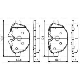 Arka Fren Balatası BMW G30 G31 G32 G11 G12 G01 G05 G06 F10 F11 - Bosch 0986495442