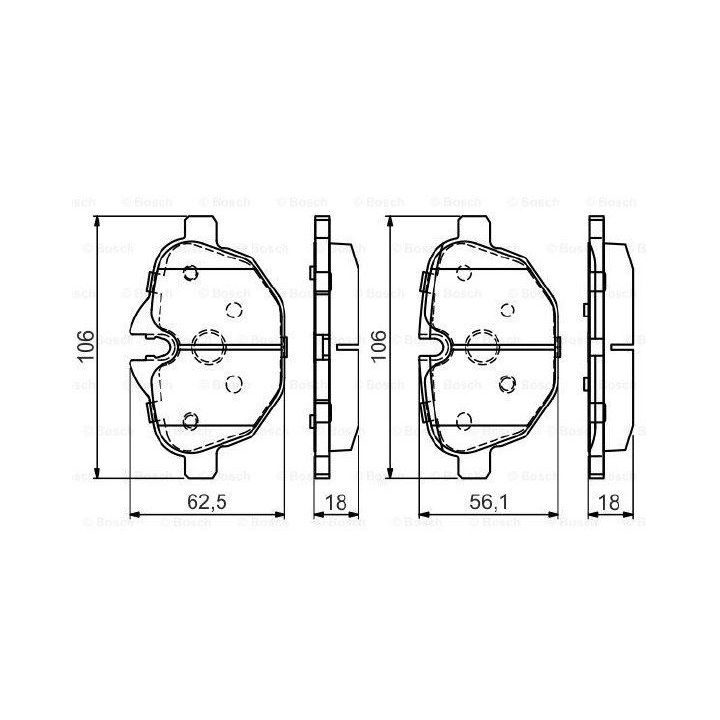 Arka Fren Balatası BMW G30 G31 G32 G11 G12 G01 G05 G06 F10 F11 - Bosch 0986495442