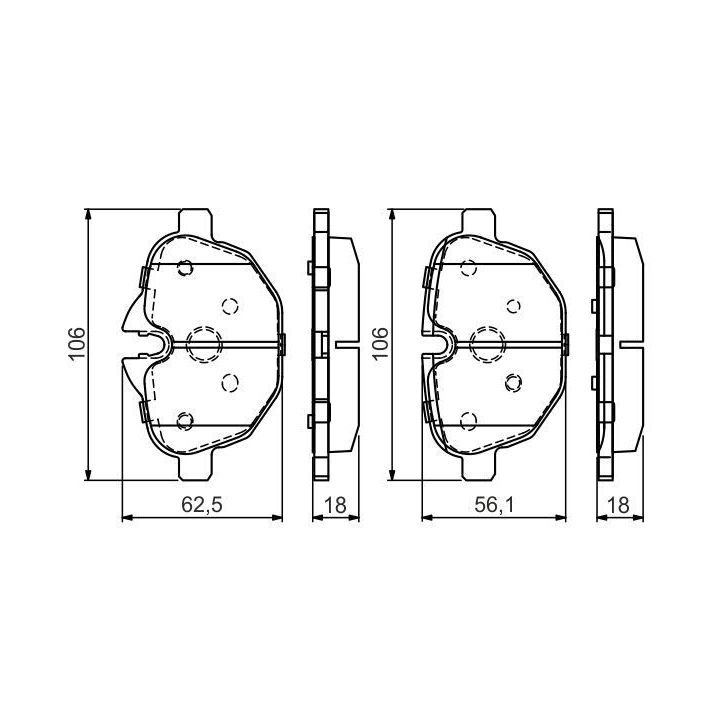 Arka Fren Balatası BMW G30 G31 G32 G11 G12 G01 G05 G06 F10 F11 - Bosch 0986495442