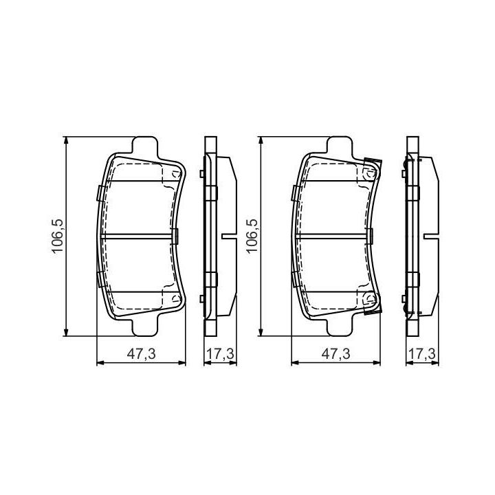 Arka Fren Balatası Opel Insignia (2008-) - Bosch 0986495444