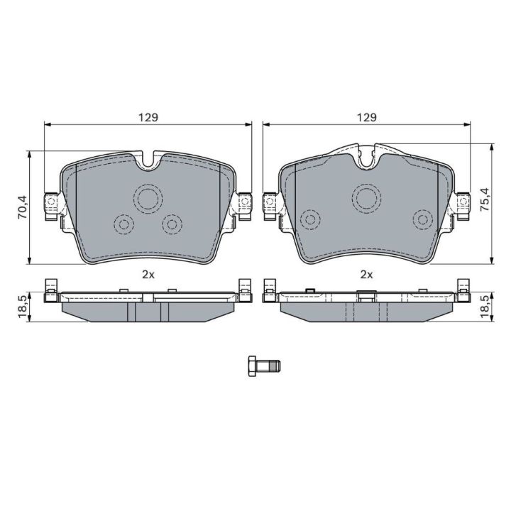 BMW F40 F45 F46 F48 F39 G30 G01 G02 Z4 Mini Ön Fren Balatası - BOSCH 0986494940