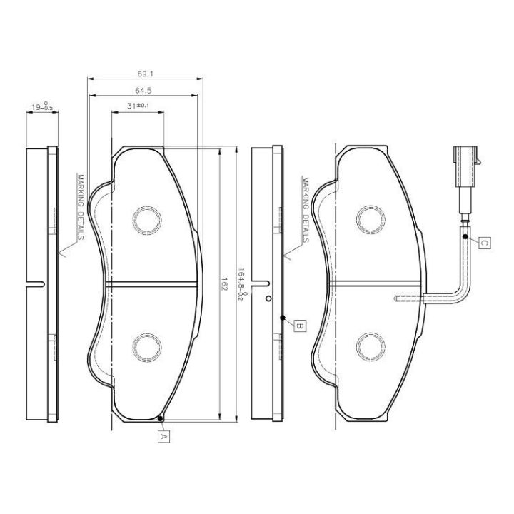 Fiat Ducato Peugeot Boxer Citroen Jumper 18Q Ön Fren Balatası - BOSCH 0986TB2431