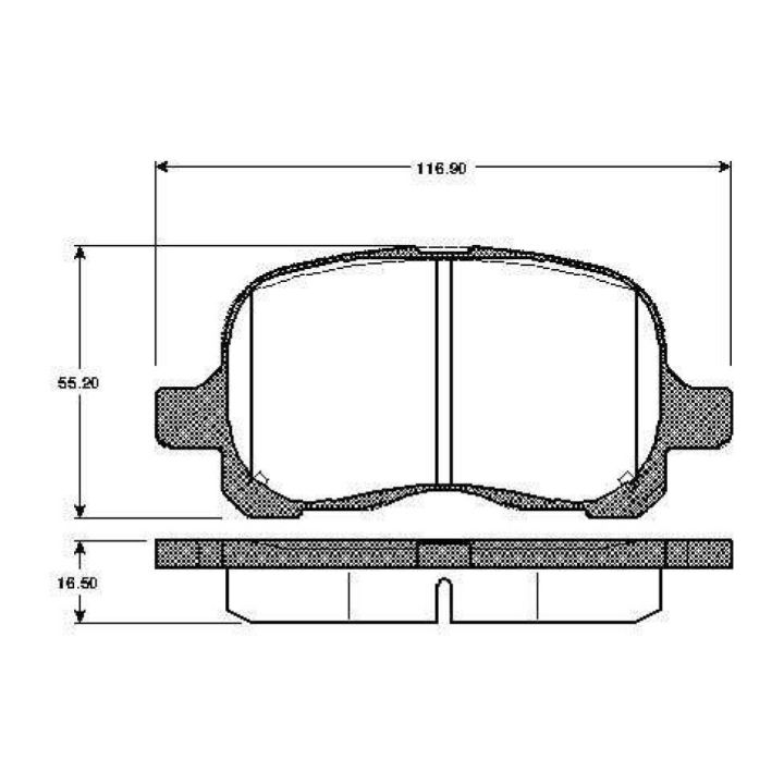 Ön Fren Balatası Toyota Corolla AE101 E11 E12 (1998-) - Bosch 0986TB2326