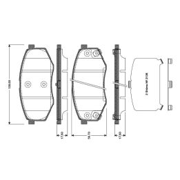 Ön Fren Balatası WVA25187 Hyundai Ix20 Sonata VI (2009-) - Bosch 0986TB3113