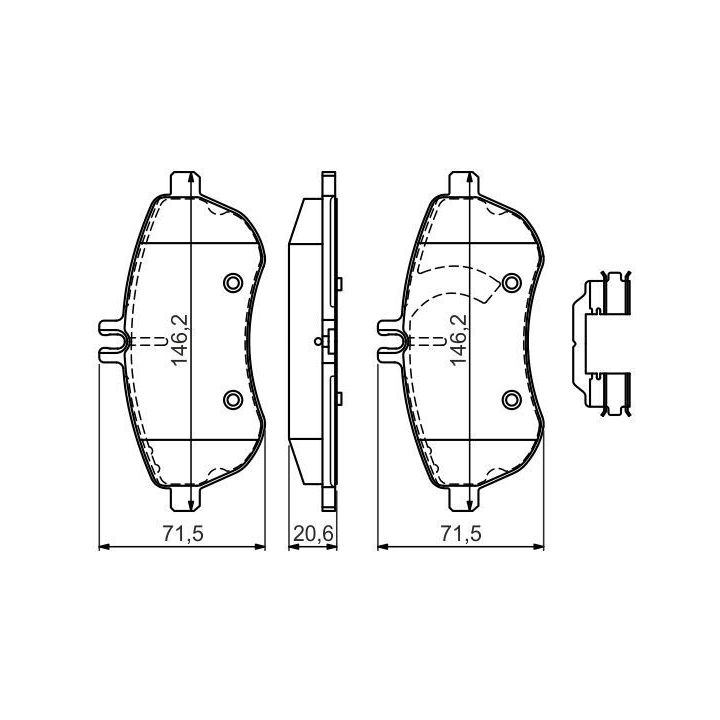 Mercedes W204 S204 C204 W212 Ön Fren Balatası (2013-2016) - Bosch 0986494593