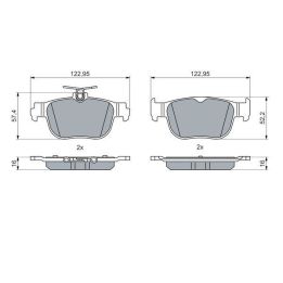 Arka Fren Balatası Audi A3 Seat Leon VW Golf VIII Cupra Octavia IV İçin (2019-) - Bosch 0986460083