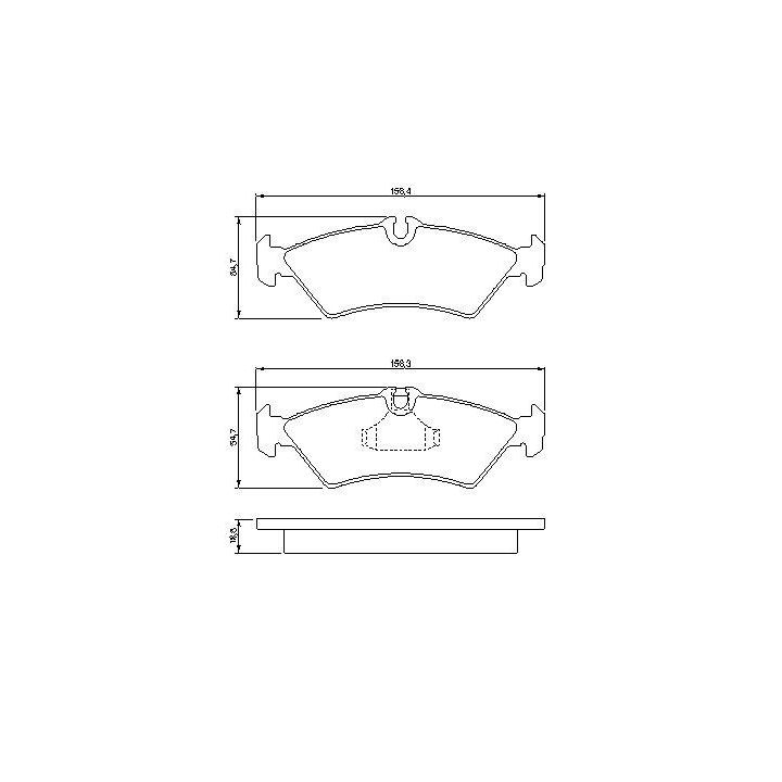 Arka Fren Balatası Mercedes Sprinter 312 211 313 411 LT 35 İçin (1995-2006) - Bosch 0986424219