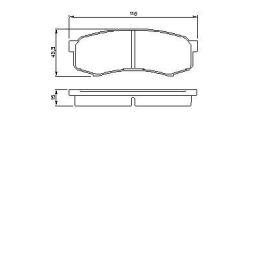 FREN BALATASI ARKA - [WVA 21947] - [ 116,2X44X15,2 MM ] PAJERO 3.2 DI-D 200609 - ; PAJERO 3.8 200609 - ; PAJERO 3.2 DI-D 200907 