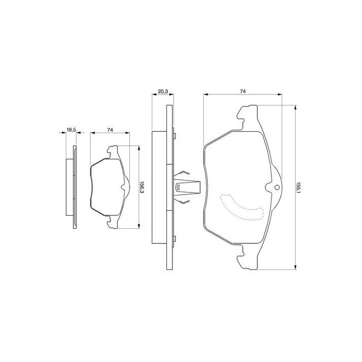 Ön Fren Balatası Opel Calibra A Ve Vectra B (1990-2002) - Bosch 0986424360