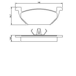 Ön Fren Balatası Audi A3 Seat Cordoba Ibiza Leon Skoda Fabia (1996-2003) - Bosch 0986424364