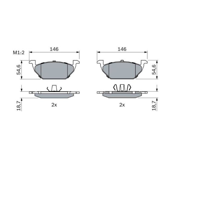 Ön Fren Balatası Audi A3 Seat Cordoba Ibiza Leon Skoda Fabia (1996-2003) - Bosch 0986424364