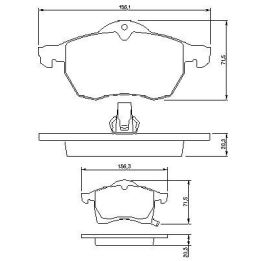 Ön Fren Balatası Opel Astra G H Ve Zafira (1998-2004) - Bosch 0986424457