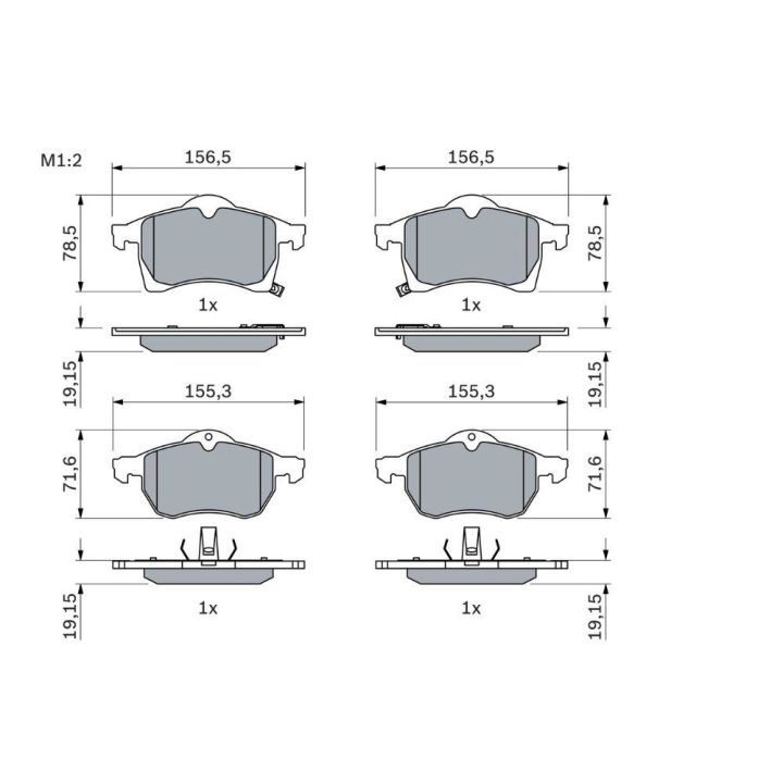 Ön Fren Balatası Opel Astra G H Ve Zafira (1998-2004) - Bosch 0986424457