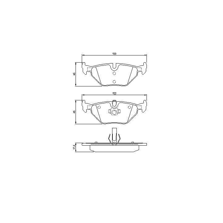 Arka Fren Balatası Bmw 3 Serisi E36 E46 Z3 Z4 (1990-2008) - Bosch 0986424484