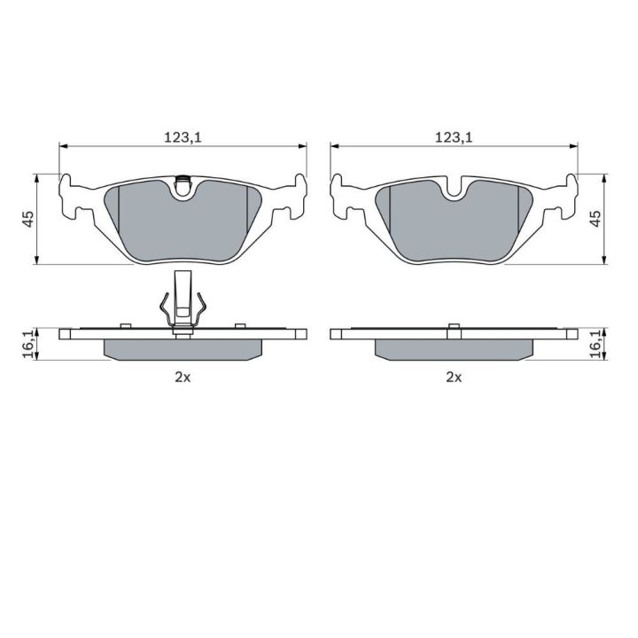 Arka Fren Balatası Bmw 3 Serisi E36 E46 Z3 Z4 (1990-2008) - Bosch 0986424484