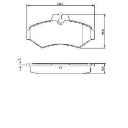 Arka Fren Balatası Mercedes G Serisi Sprinter ve VW LT28 (1989-) - Bosch 0986424516