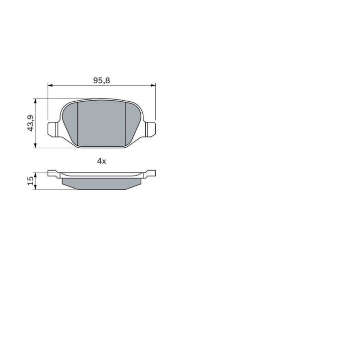 Arka Fren Balatası Fiat Linea 1.6D Multijet (2009-) - Bosch 0986424553