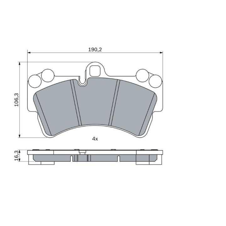 VW Touareg Audi Q7 Porsche Cayenne 18 Jant Ön Fren Balatası (2002-) - Bosch 0986424739