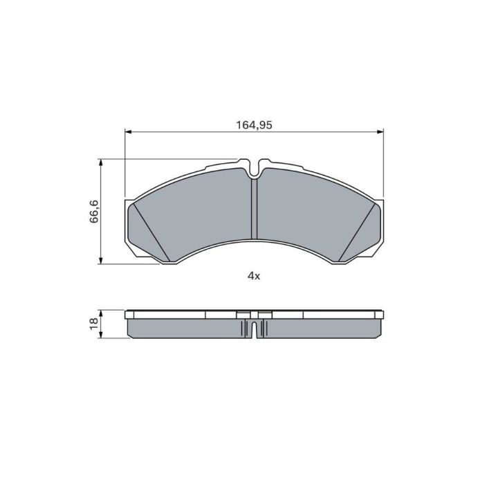 Ön Fren Balatası WVA 29121 Alfa Romeo 156 Uyumlu (1997-) - BOSCH 0986424833