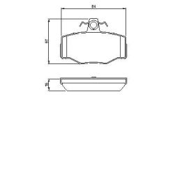Arka Fren Balatası Nissan Primera Almera Uyumlu (1996-2006) - BOSCH 0986460993