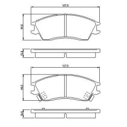 Fren Balatası Hyundai Accent Getz Uyumlu (1999-2009) - BOSCH 0986461127