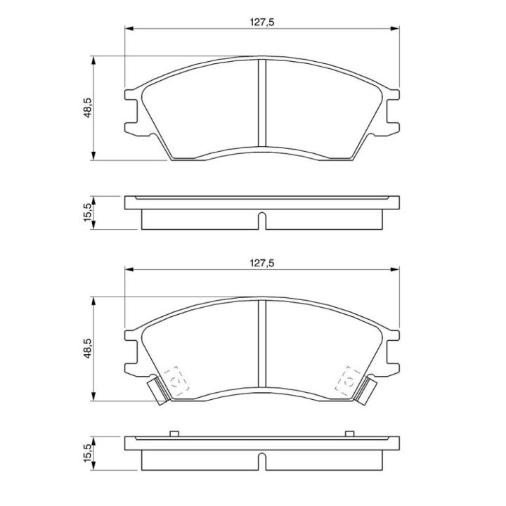 Fren Balatası Hyundai Accent Getz Uyumlu (1999-2009) - BOSCH 0986461127