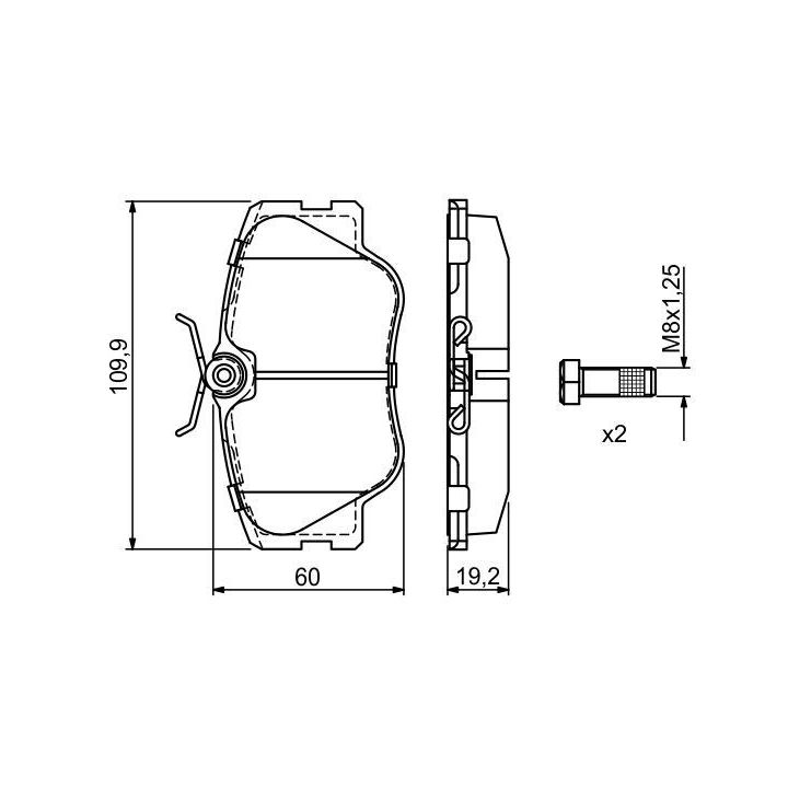 Ön Fren Balatası Mercedes W124 W201 (1984-1996) - Bosch 0986469410