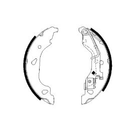 Pabuçlu Fren Balatası (180x31 mm) Fiat Punto 1.3 JTD İçin (2003-) - Bosch 0986487596