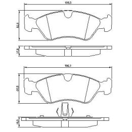 Ön Fren Balatası Opel Astra F Calibra Omega Vectra A-B İçin (1986-2002) - BOSCH 0986491900