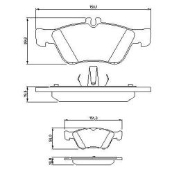 Ön Fren Balatası Mercedes W202 W210 C-Class SLK İçin (1995-2004) - BOSCH 0986494002