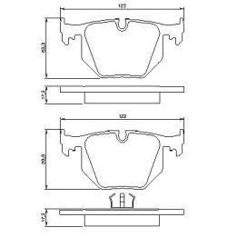 Arka Fren Balatası BMW E53 E83 E46 Land Rover Range III İçin - BOSCH 0986494006