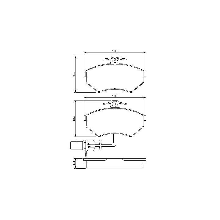 Ön Fren Balatası Volkswagen Passat İçin (1997-2001) - Bosch 0986494042