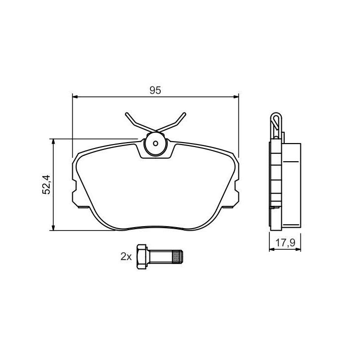 Ön Fren Balatası Mercedes W201 (1986-1993) - Bosch 0986494058
