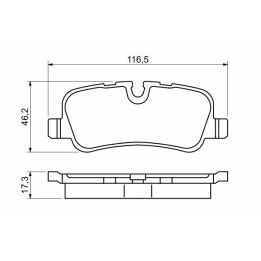 Arka Fren Balatası Land Rover Discovery III Range Rover (2004-) - Bosch 0986494148