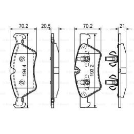 Ön Fren Balatası Mercedes W211 S211 W164 W251 (2003-2012) - Bosch 0986494165