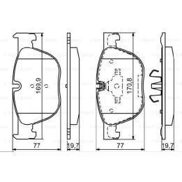 Ön Fren Balatası Bmw X5 E70 E71 X6 F15 F85 F16 F86 İçin - Bosch 0986494191