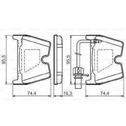 İkaz Kablolu Ön Fren Balatası Phaeton R8 Rs4 (2006-2010) - Bosch 0986494216