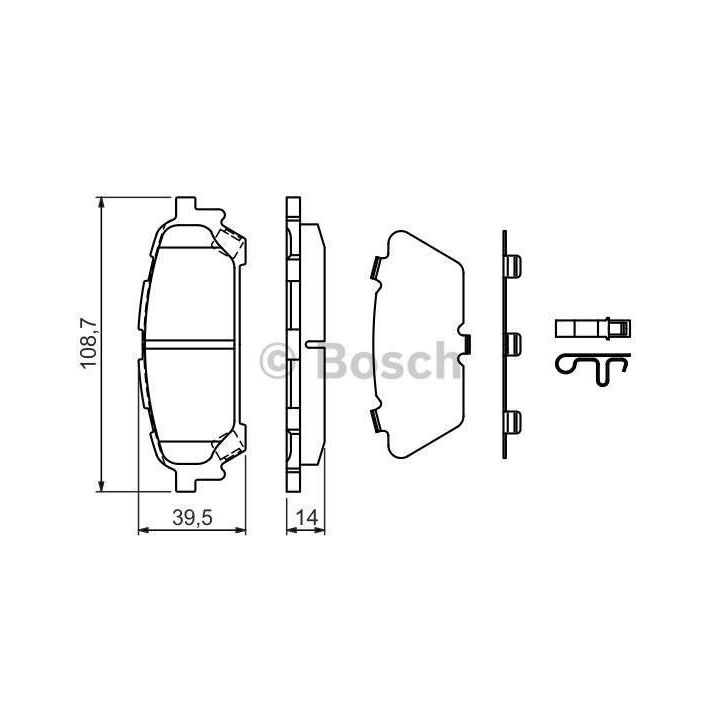 Arka Fren Balatası Subaru Forester 2.0 2.5 (2002-2005) - Bosch 0986494232