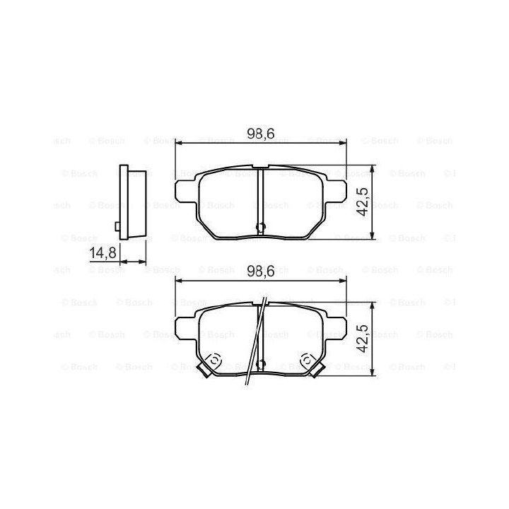 Arka Fren Balatası Toyota Auris İçin (2007-) - Bosch 0986494332