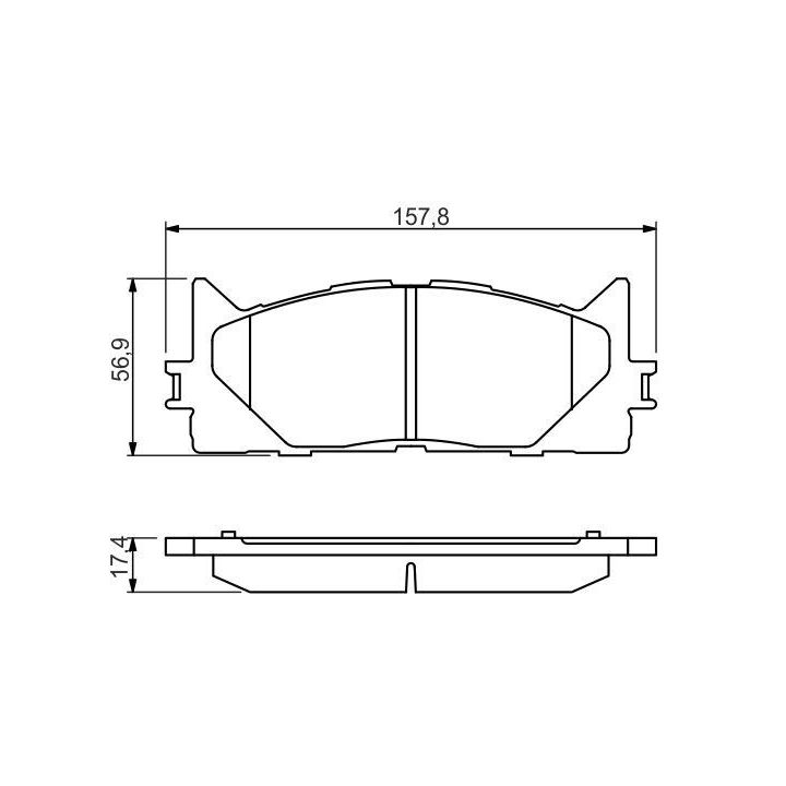 Ön Fren Balatası Toyota Camry Lexus Es Uyumlu (2006-) - Bosch 0986494430