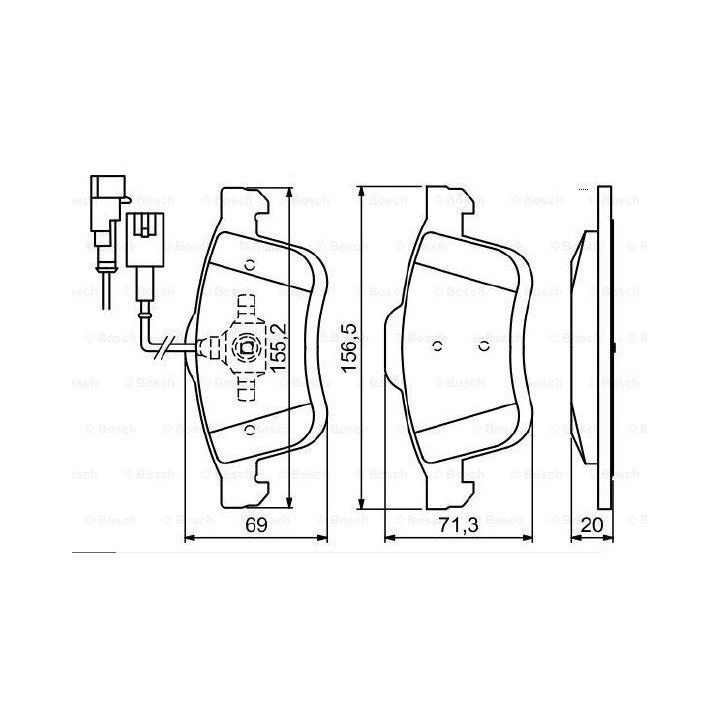 Ön Fren Balatası Fiat Doblo Cargo Opel Combo (2010-) - Bosch 0986494453