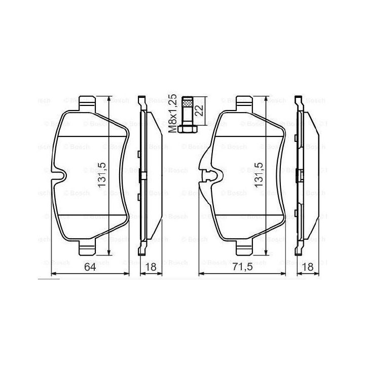 Ön Fren Balatası Mini Cooper Countryman (2010-) - Bosch 0986494489