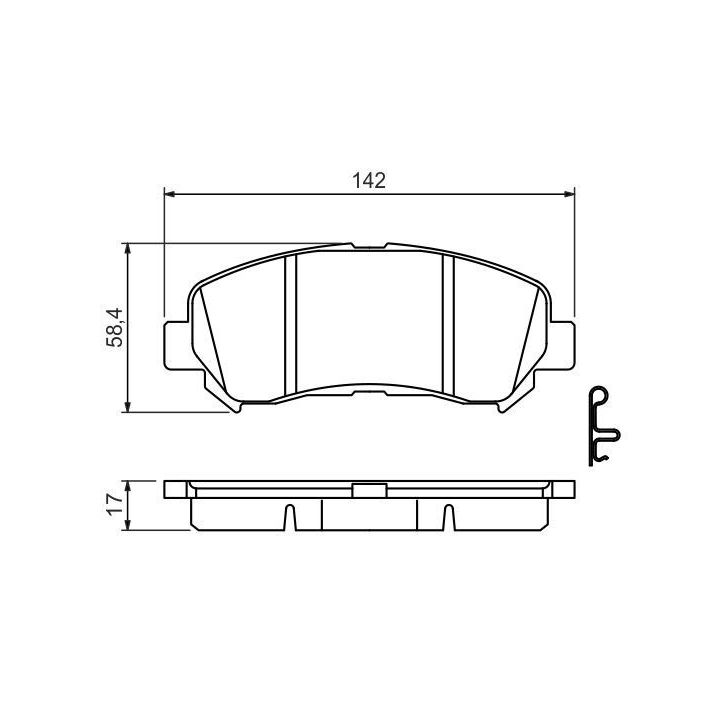 Ön Fren Balatası Renault Koleos Nissan Qashqai X-Trail (2007-) - Bosch 0986494501