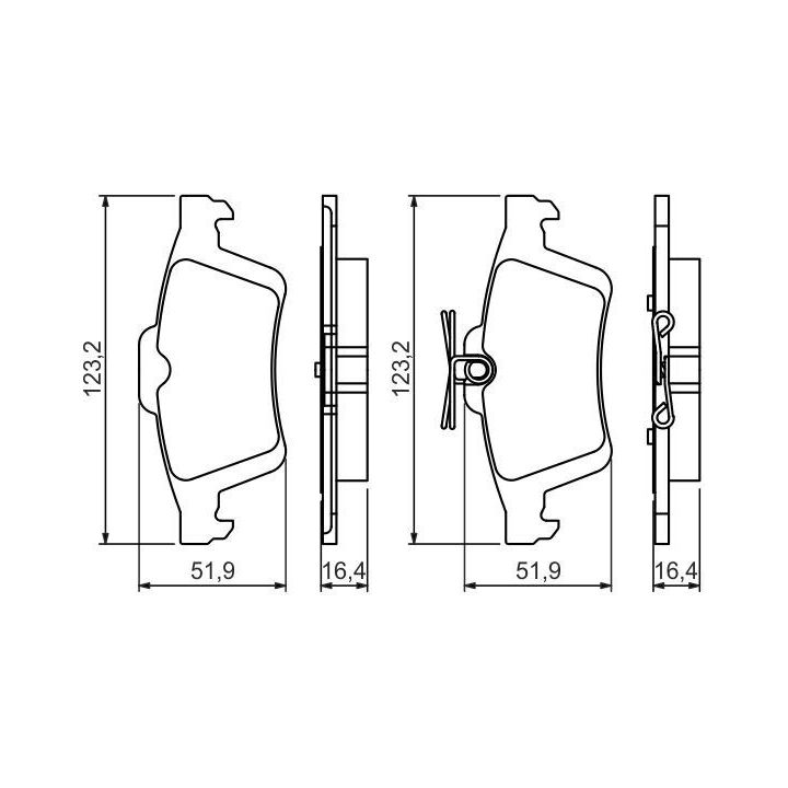 Arka Fren Balatası Ford C-Max II Peugeot 508 Opel Vectra C İçin (2003-2010) - BOSCH 0986494528